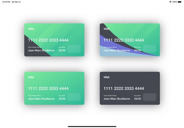 Elegant Credit Card View in Swift